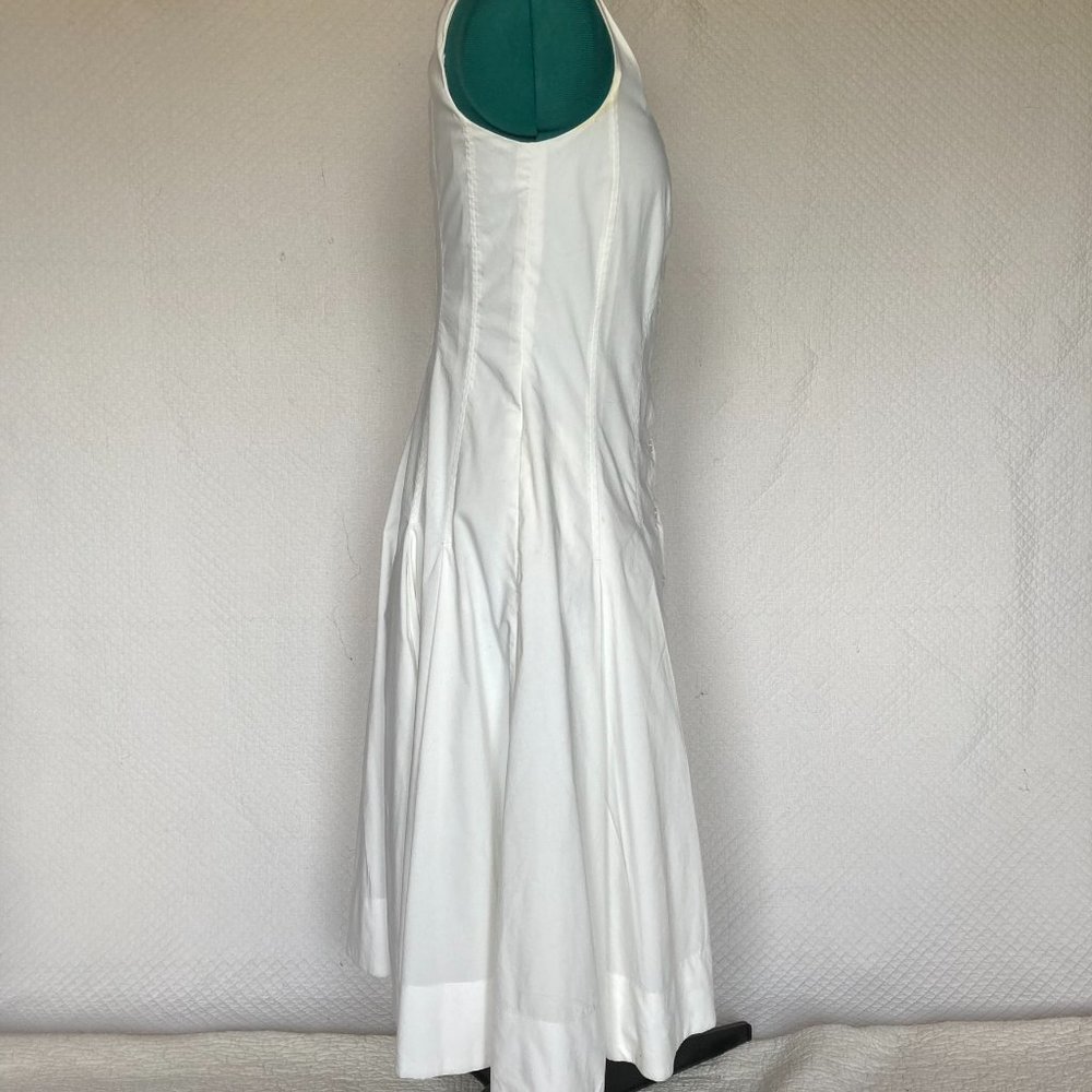 Banana Republic White Sleeveless Button Front A-Line Dress sz 0 - Picture 13 of 14